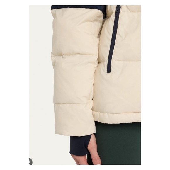 Splits59 Arden White Green Blue Colorblock Down Puffer Jacket Coat Medium NWT - Picture 11 of 15